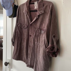 Corduroy button down top